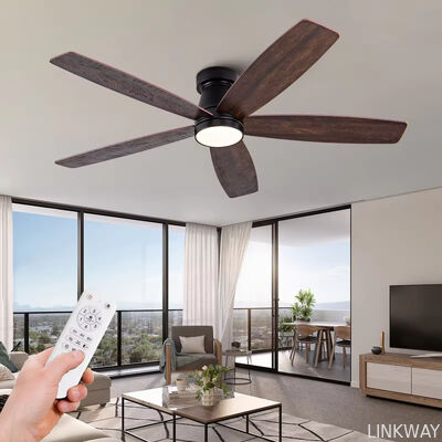 Reversible Fan Lamp Plywood 3 5 Blade Ceiling Fan With Light 52 Inch Led Ceiling Fan With Light and Remote Control for Home