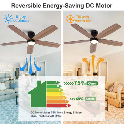 Reversible Fan Lamp Plywood 3 5 Blade Ceiling Fan With Light 52 Inch Led Ceiling Fan With Light and Remote Control for Home