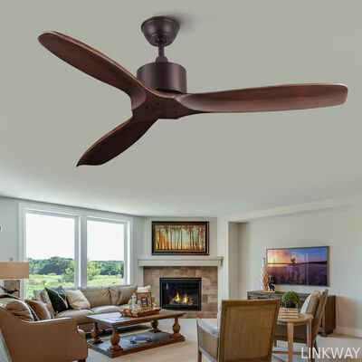 Household Decoration 52 Inch Ceiling Fan Dc Motor Wooden Indoor App Control Modern Ceiling Fan With Remote Control