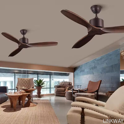 Household Decoration 52 Inch Ceiling Fan Dc Motor Wooden Indoor App Control Modern Ceiling Fan With Remote Control