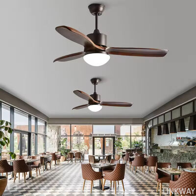 Wholesale 52 Inch Vintage Decor Wood Fan Ceiling Electric Solid Wood Blades Ceiling Fan With Ventilador De Techo Con Luz