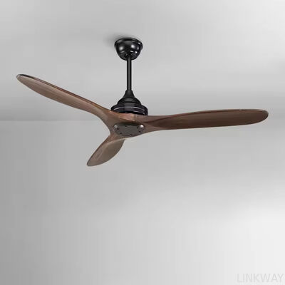 European Style 52 Inch Ceiling Fan Energy Efficiency Solid Wood Blade Ceiling Fan With Dc Motor Ventilador De Techo Con Luz
