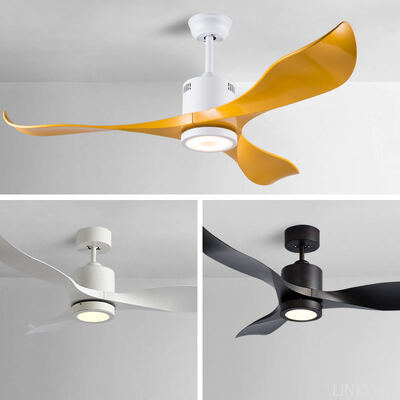 In Stock 52 Inch Bldc Ceiling Fan Modern 3 Abs Blades Chandelier LED Ceiling Fans With Light Ventilador De Techo