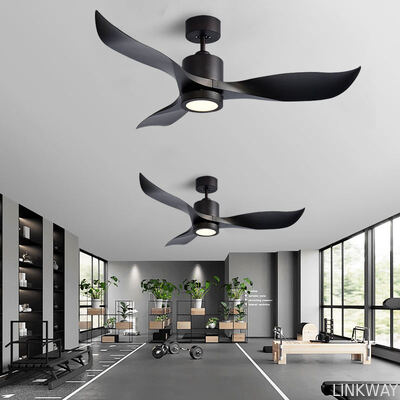 Simple Luxury 52Inch 6 SPeed ABS Surface Mounted Dimmable Ceiling Fan Lamp Indoor Ceiling Led Fan Light