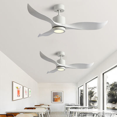 Simple Luxury 52Inch 6 SPeed ABS Surface Mounted Dimmable Ceiling Fan Lamp Indoor Ceiling Led Fan Light