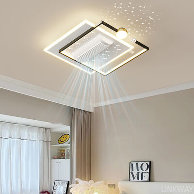Modern 220V LED Fan Light Ceiling Fan Ultrathin Bladeless Design Remote Control Iron Body Indoor