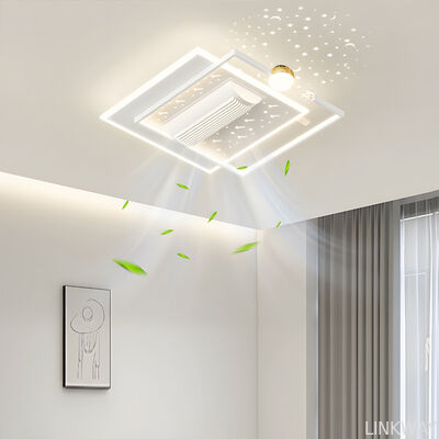 Modern 220V LED Fan Light Ceiling Fan Ultrathin Bladeless Design Remote Control Iron Body Indoor