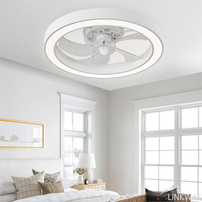 2026 Modern Minimalist LED Ceiling Fan Lamp Ultra-Thin Invisible Electric Fan for Bedroom Dining Room DC Remote Control 220V