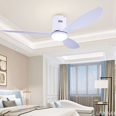 Industrial Style Energy-Saving 52 Inch 3 ABS Blades Ceiling Fan Dimmable Light Remote Control