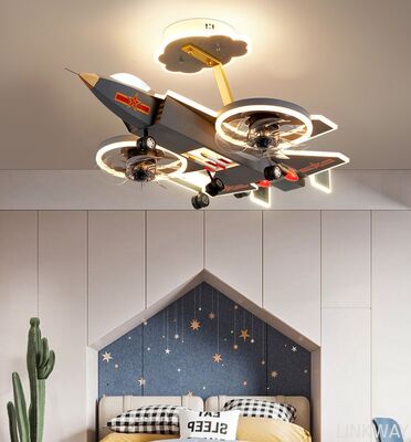Modern Designer LED Industrial Ceiling Light Chandelier Smart Remote Control Helicopter Fan 0 Blades Living Room Application