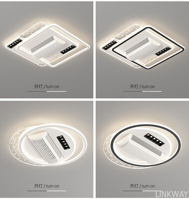 HFBH Three Color Strong Wind High Quality Anti Flicker No Blades Remote Control Silent Fan Light for Indoor Use