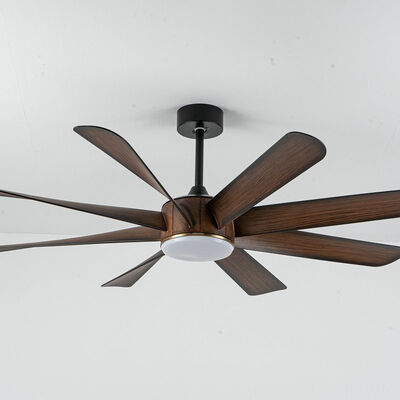 Wholesale 60inch ABS Luxury DC Nordic Modern LED Large Ceiling Fan with 8 Blades Remote Control DC Motor for Living Room