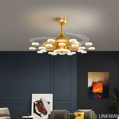 Luxury Fancy Nordic Living Room Chandelier Modern for High Ceiling Smart Celling Fan Silent 360 Degree Ceiling Fan LED