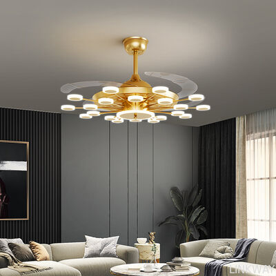 Luxury Fancy Nordic Living Room Chandelier Modern for High Ceiling Smart Celling Fan Silent 360 Degree Ceiling Fan LED