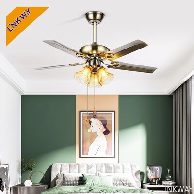 Linkway Classic US Design Air Cooling Fan Chrome Nickel Metal Blade Remote Control Electric Power Source for Household Hotel Use