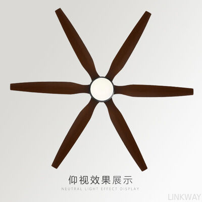 66" Led Black Ceiling Fan Light Dc Motor Modern Decoative Plastic Blade Dc Motor