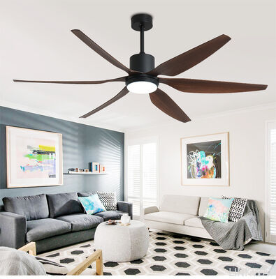 66" Black Ceiling Fan Light Dc Motor Modern Decoative Plastic Blade Dc Motor Led Ceiling Fan with Light