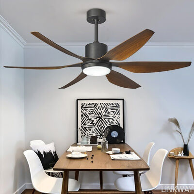 66" Black Ceiling Fan Light Dc Motor Modern Decoative Plastic Blade Dc Motor Led Ceiling Fan with Light