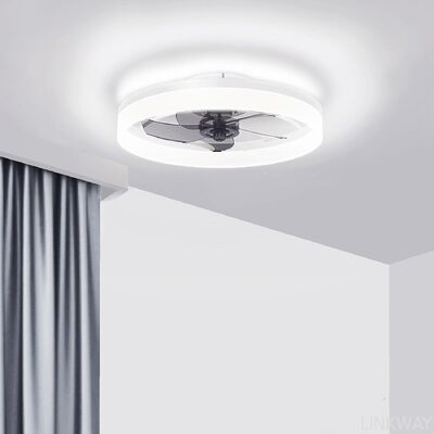 Japanese American Luxury LED Ceiling Fan Light Cross-Border Accessible for Bedroom Restaurant Wide Voltage Frequency Conversion