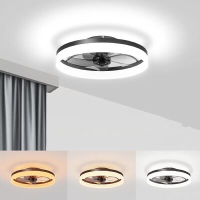 Japanese American Luxury LED Ceiling Fan Light Cross-Border Accessible for Bedroom Restaurant Wide Voltage Frequency Conversion