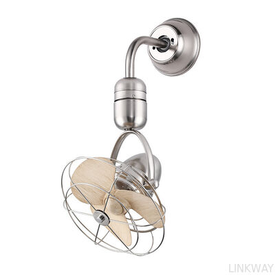 Decorative 16 Inch Ceiling and Wall Dual-Purpose Mounted Single Directional Oscillating Corner Ceiling Fans With Remote Control