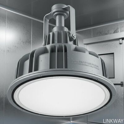 Downrod Mount Damp Proof LED Ceiling Light Durable Waterproof Fixture Perfect for Food Processing Areas and Cold Storage