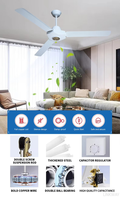 Wholesale factory 56 60 Inch 3 Blade Ceiling Fan Light , Modern Chandelier Ceiling Fans With Lights