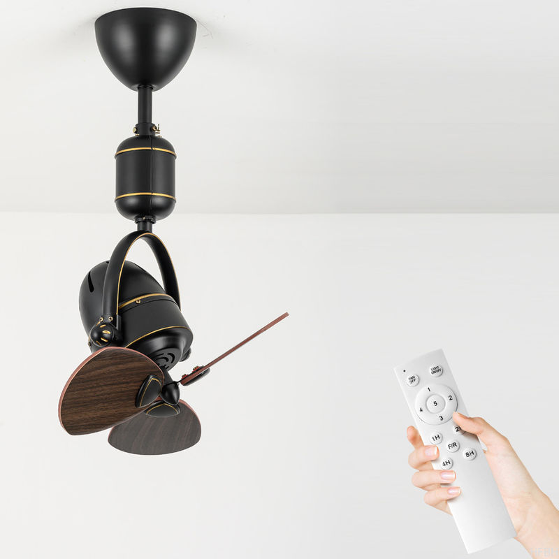 Light Duty LED Ceiling Fan Lights , Wall Mounted Oscillating Fans With Remote Control