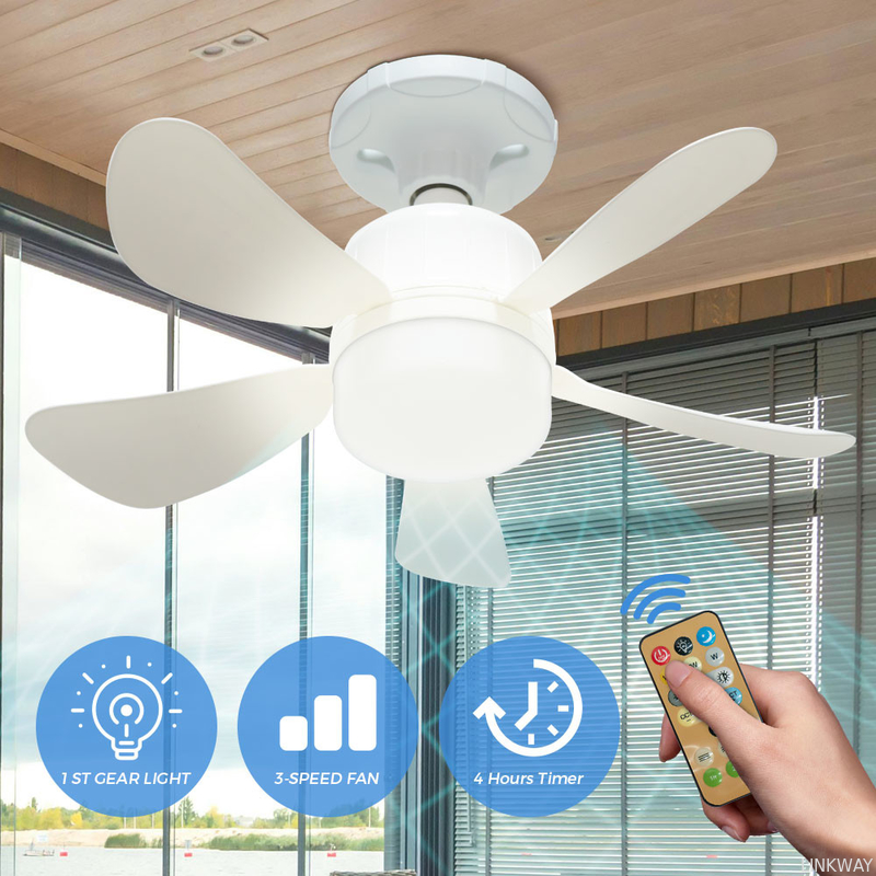 Manufacturer 16 Inch LED Ceiling Fan Lights Remote Control E27 Ventilador Ceiling Fan Lamp