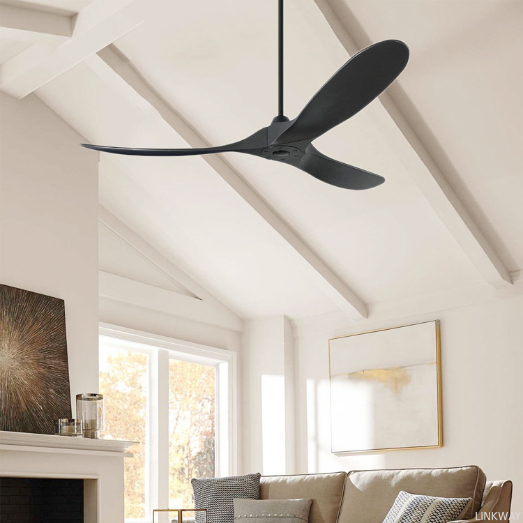 Manufacturer 3 Wooden Blade Modern LED Ceiling Fans Indoor Outdoor Patio Ceiling Fan 60 Inch
