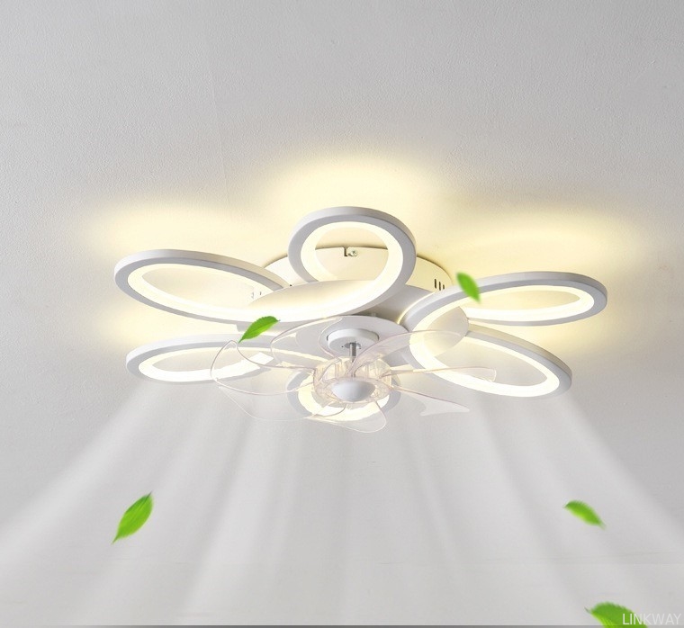 wholesale  Modern Smart WiFi Remote Control Fan Light , LED Ceiling Music Speaker Fan Light