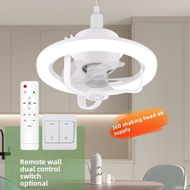Wholesale   110V-240V Modern Ultra Quiet Ceiling Fan With Light Cross Border Aromatherapy Shaking Head