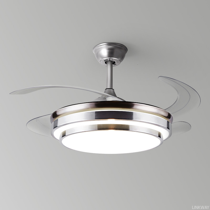 Manufacturer Remote Control LED Bedroom Ceiling Fan Modern Retractable Ceiling Fans With LED Lights