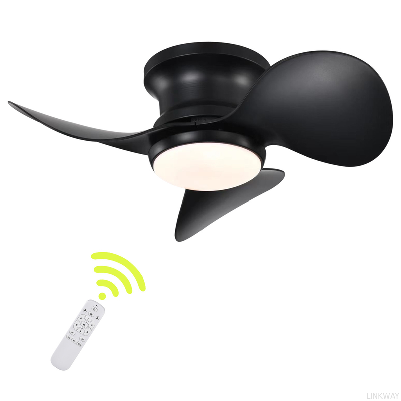 Manufactory  Dimmable LED Flush Mount Ceiling Fan With LED Light Customized