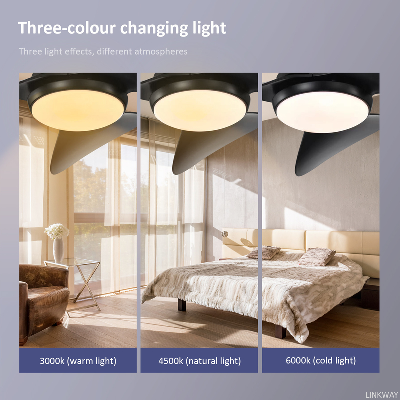 Manufactory  Dimmable LED Flush Mount Ceiling Fan With LED Light Customized