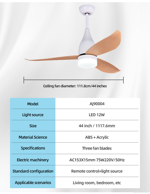 Wholesale    Decorative Flush Mount LED Ceiling Fan , DC Ceiling Fan With Light And Remote