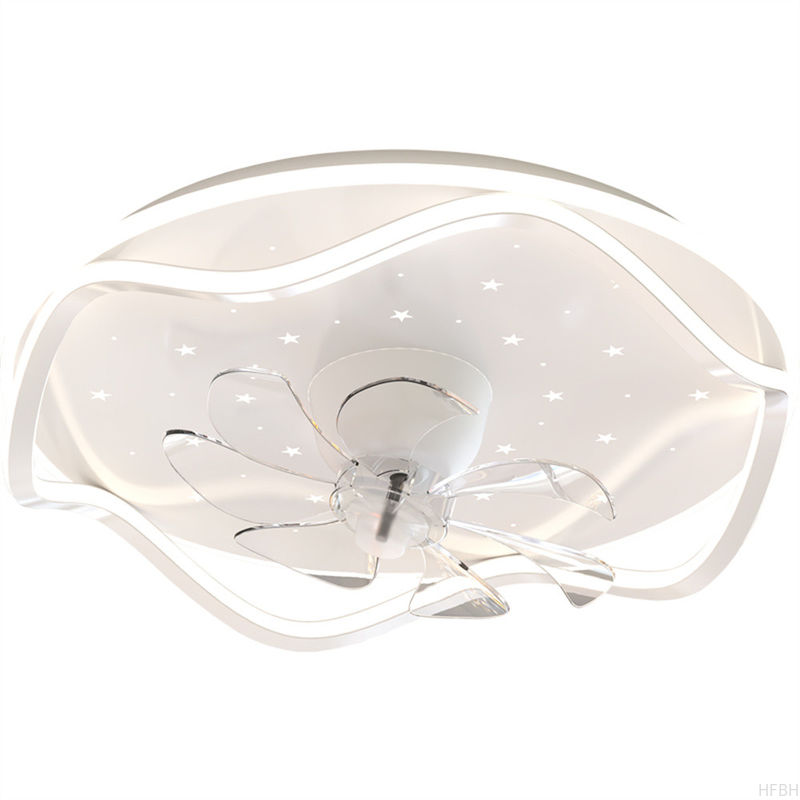 52 Flush Mount Bladeless Ceiling Fan With Light And Remote