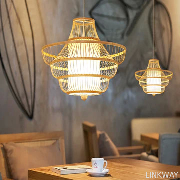 Manufactory Bedroom Living Room Flush Mount LED Ceiling Fan / Rattan Ceiling Fan With Light