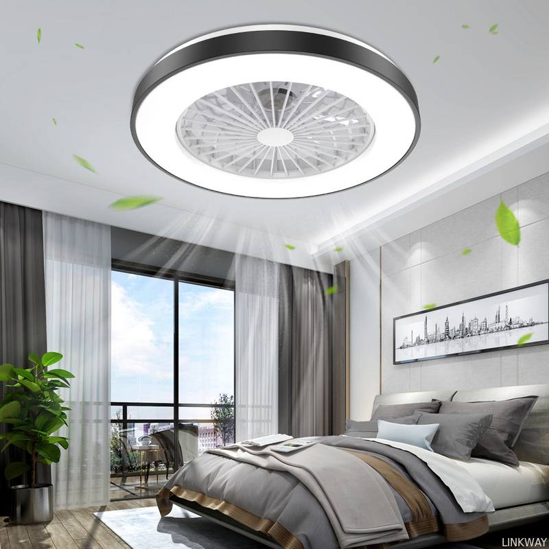 Manufacturer Low Noise 20 Inch LED Chandelier Ceiling Fan With LED Light And Remote Control