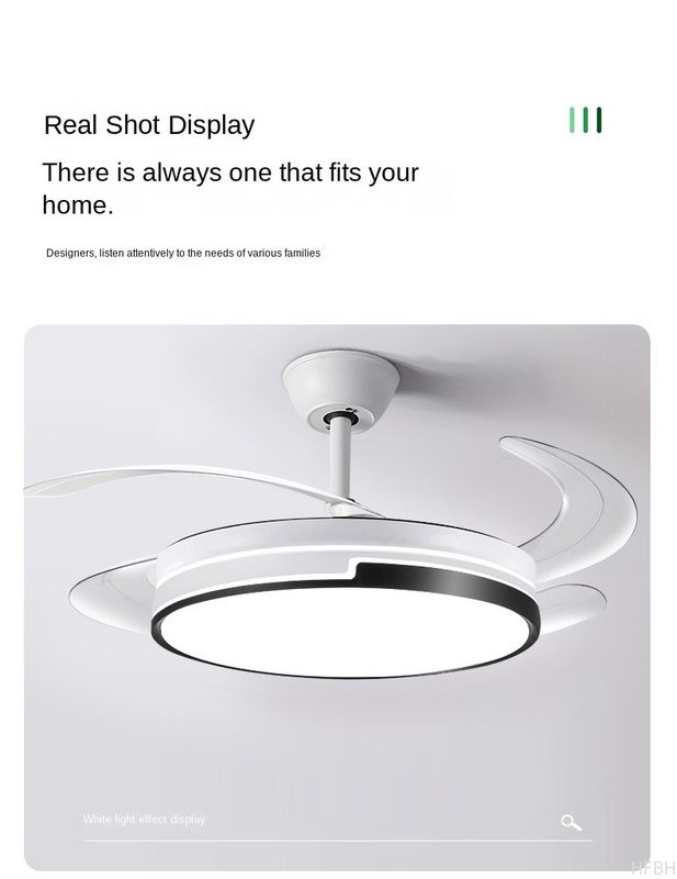 Remote Control LED Ceiling Fan Lights , Modern LED Invisible Ceiling Fan With Light