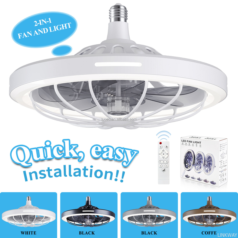 Wholesale factory Moving Head Intelligent Dimming Home Decor Ceiling Fan 360 Rotating Remote Control