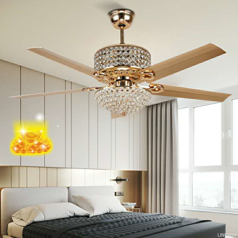 Factory Modern Crystal Ceiling Fan With Light And Remote , 3 Light Ceiling Fan Remote Control