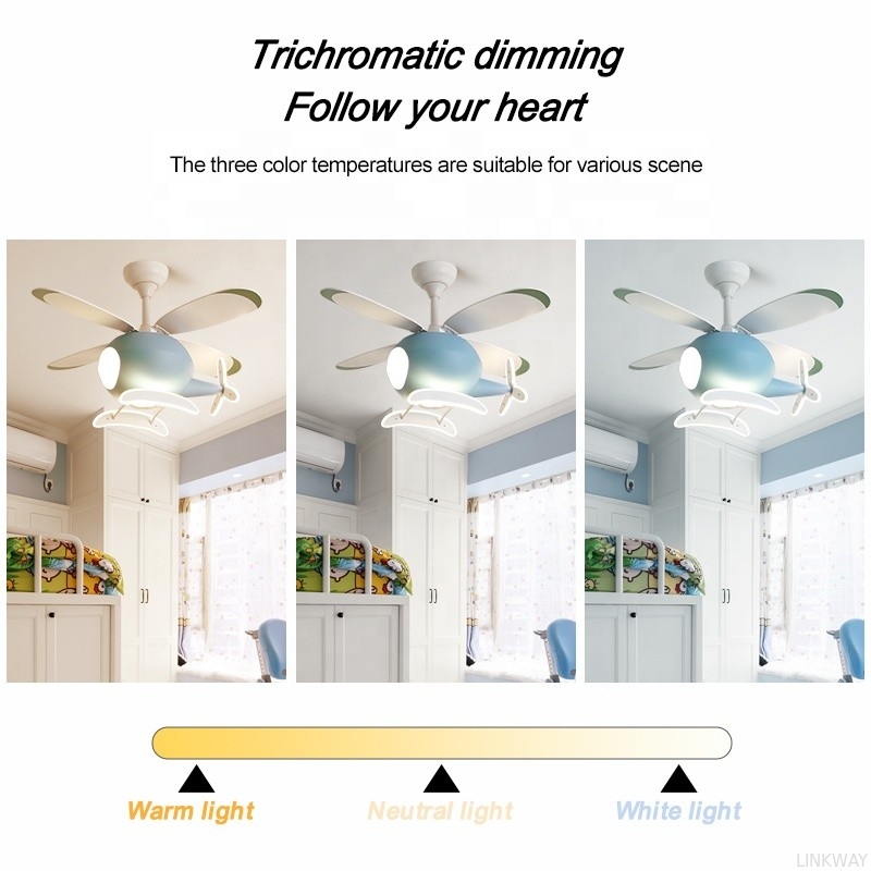 Manufactory Custom Helicopter Ceiling Fan Light , Airplane Ceiling Fan Remote Control For Kids Room