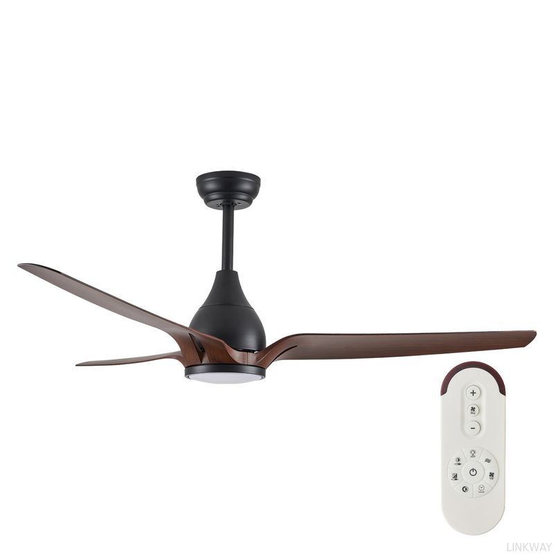 Wholesale factory Dimmable Remote Control ABS Ceiling Fan Light Helicopter DC Motor Modern LED Ceiling Fan