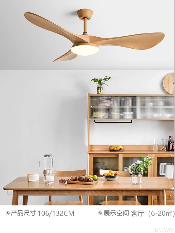 Wholesale factory American Retro Solid Wood 42 Inch 3 Blade Ceiling Fan With High Wind Power