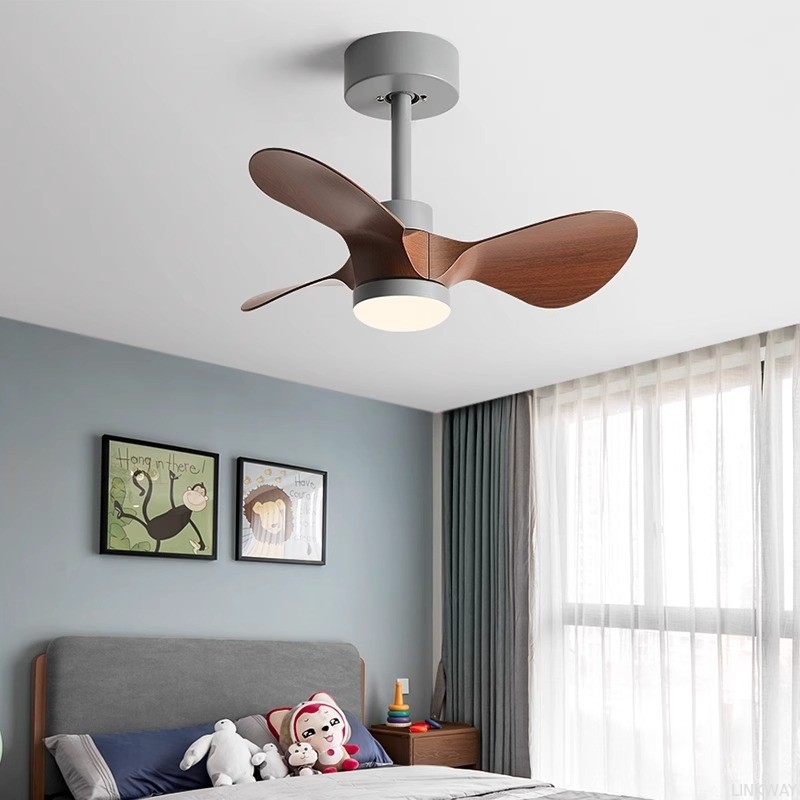 Wholesale factory 20 Inch Small Ceiling Fan Light American Retro Silent Electric Fan Pendant Light
