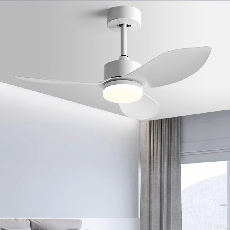 Manufacture High Quality ABS 3 Blade 48 Inch Frequency Conversion Led Ceiling Fan With Light Strap Remote Control
