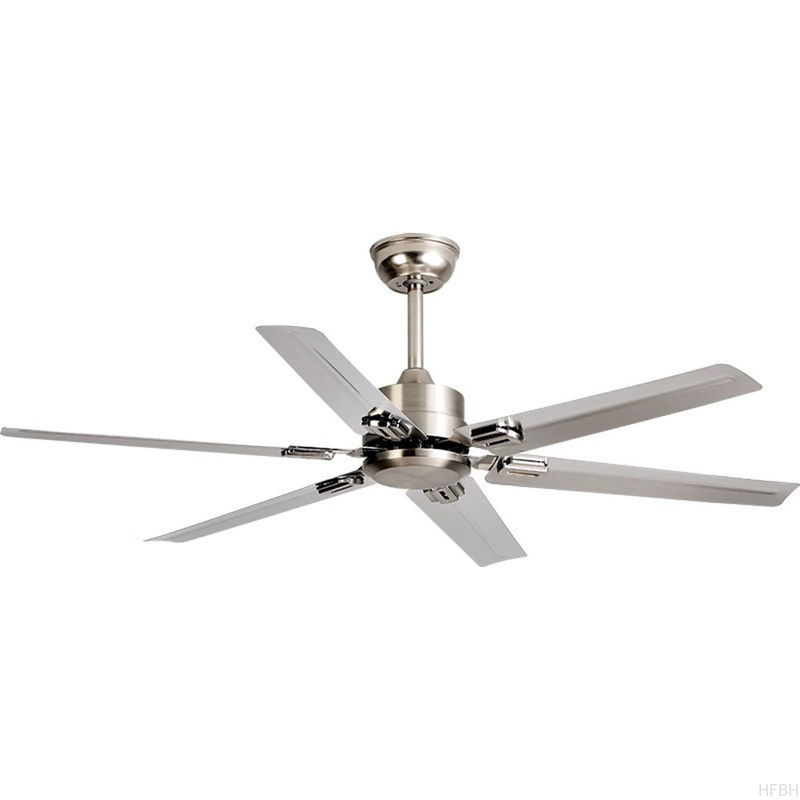 NEW Style 48 52 56 Inches Dc Ac Modern Indoor Energy Efficient Stainless Steel / Wood Blades Ceiling Fan With Led Light