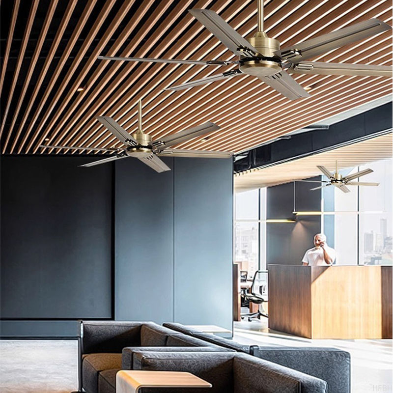 NEW Style 48 52 56 Inches Dc Ac Modern Indoor Energy Efficient Stainless Steel / Wood Blades Ceiling Fan With Led Light