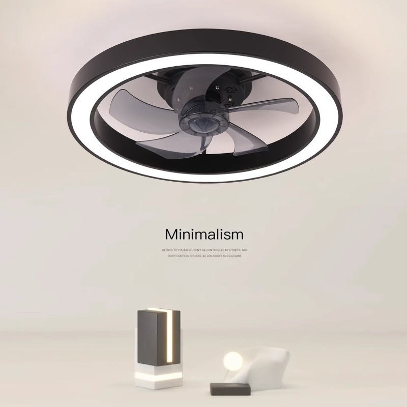 Wholesale  Modern Silent Fan Bedroom Fan Light Full Spectrum Eye Protection Invisible Living Room Study Room Dining Room Fan Light